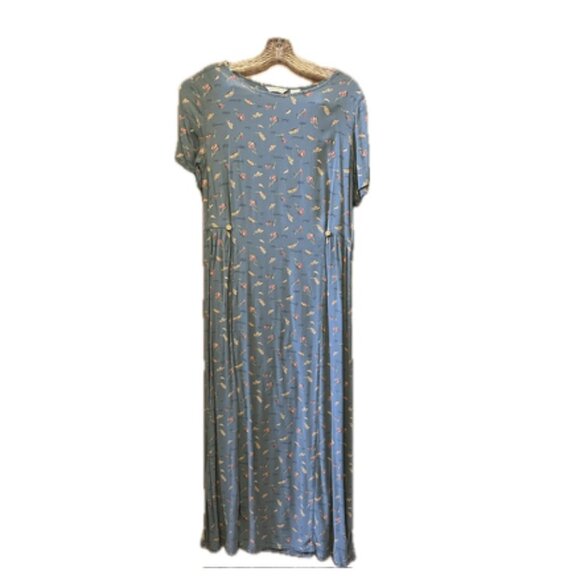 Eddie Bauer short sleeve blue maxi dress size S tall - Picture 1 of 5